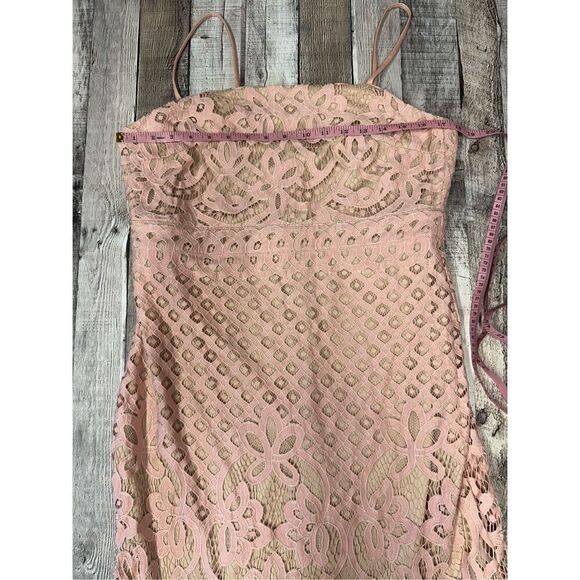 Lulu’s Unlimited Love Lace Trumpet Midi Dress Dusty Pink Wedding Europe Size XL - Picture 4 of 8